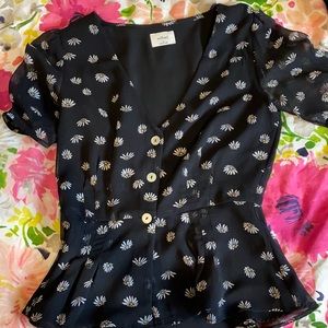 WILFRED floral Button-Down Blouse